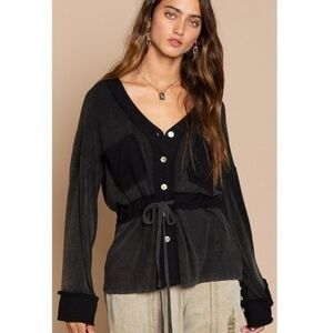 Salem Ribbed Cardigan/Top